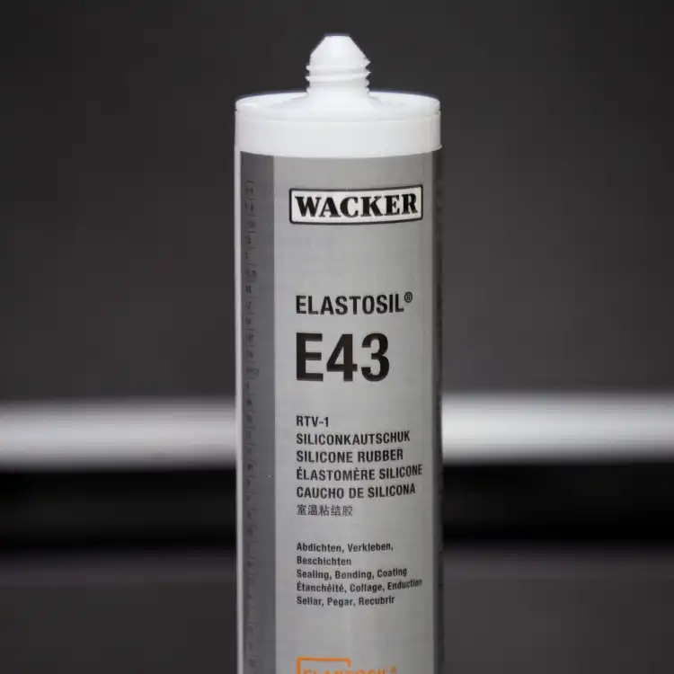 WACKER ELASTOSIL E43 310ml klej do silikonu przezroczysty silikon klejąco-uszczelniający do elektroniki i montażu Shore A 30
