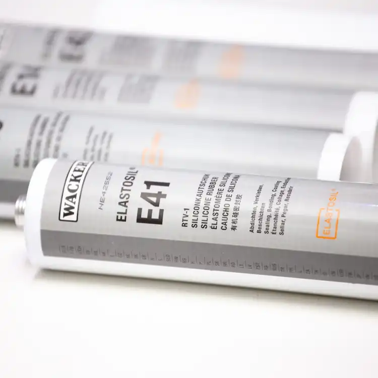 WACKER ELASTOSIL E41 TF 310ml – przezroczysty silikon klejąco-uszczelniający do elektroniki i montażu, Shore A 40 – zdjęcie 3