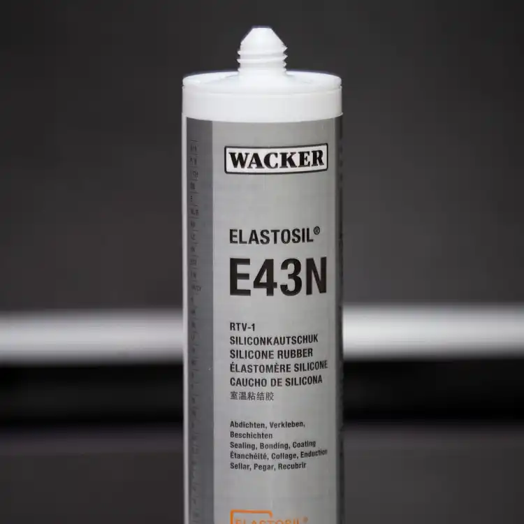 WACKER ELASTOSIL E43N 310ml – przezroczysty silikon klejąco-uszczelniający z normami dla kontaktów z żywnością, Shore A 30 – zdjęcie 5