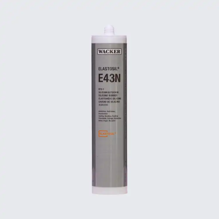 WACKER ELASTOSIL E43N 310ml – przezroczysty silikon klejąco-uszczelniający z normami dla kontaktów z żywnością, Shore A 30