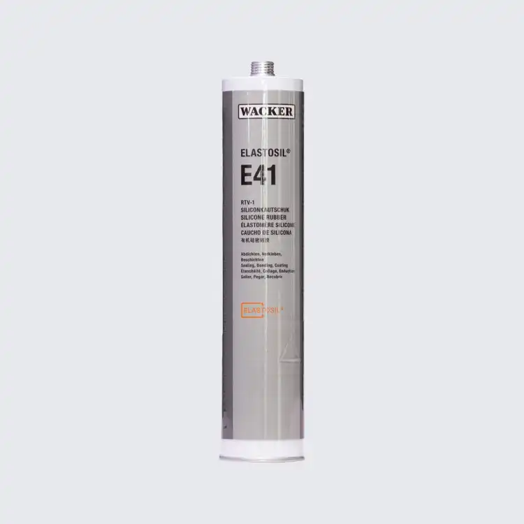 WACKER ELASTOSIL E41 TF 310ml – przezroczysty silikon klejąco-uszczelniający do elektroniki i montażu, Shore A 40