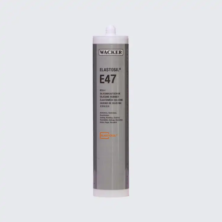 WACKER ELASTOSIL E47 310ml – przezroczysty silikon klejąco-uszczelniający do elektroniki i montażu, MIL-A 46106, Shore A 37