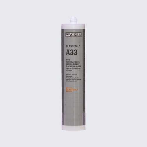WACKER ELASTOSIL A33 310ml – silikon klejąco-uszczelniający do elektroniki i zastosowań przemysłowych, Shore A 28