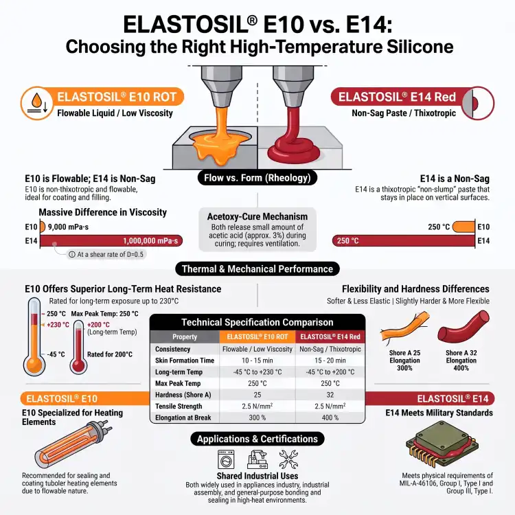 WACKER ELASTOSIL E10 310ml – silikon wysokotemperaturowy, uszczelniający, Shore A 25 – zdjęcie 7