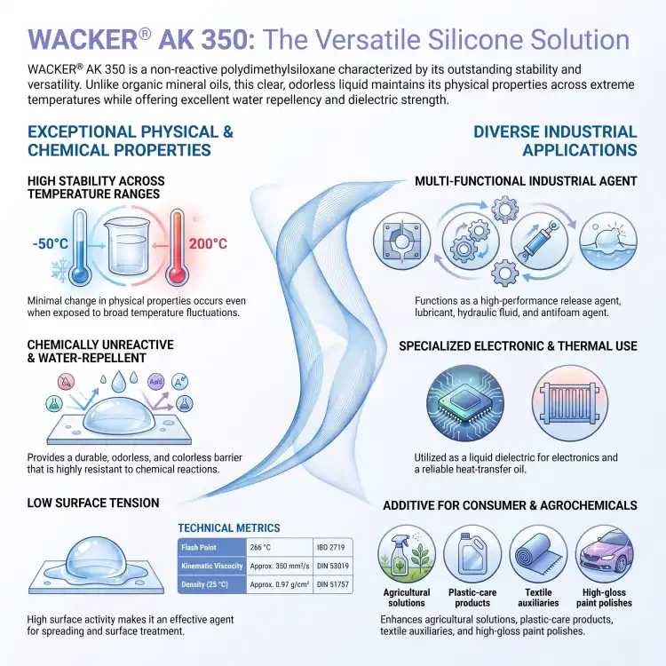 WACKER AK350 25kg – olej silikonowy do smarowania, ochrony i zastosowań przemysłowych, lepkość 350 mm²/s – zdjęcie 3