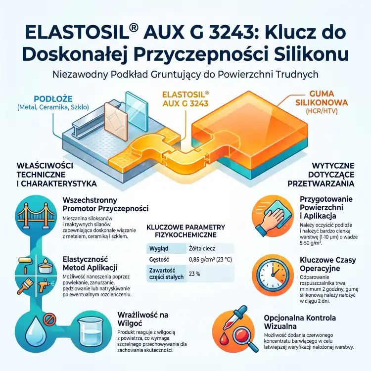 WACKER ELASTOSIL AUX G3243 800g – środek pomocniczy do poprawy przyczepności silikonów, primer do powierzchni – zdjęcie 2