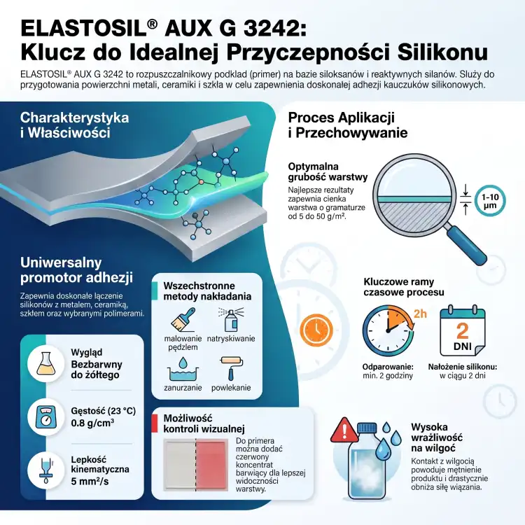 WACKER ELASTOSIL AUX G3242 750g – środek pomocniczy do poprawy przyczepności silikonów, primer do powierzchni