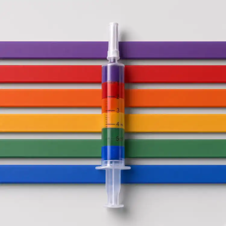 ELASTOSIL COLOR PASTE FL/PT – kolory past barwiących do silikonów RTV-2, strzykawka na kolorowych paskach